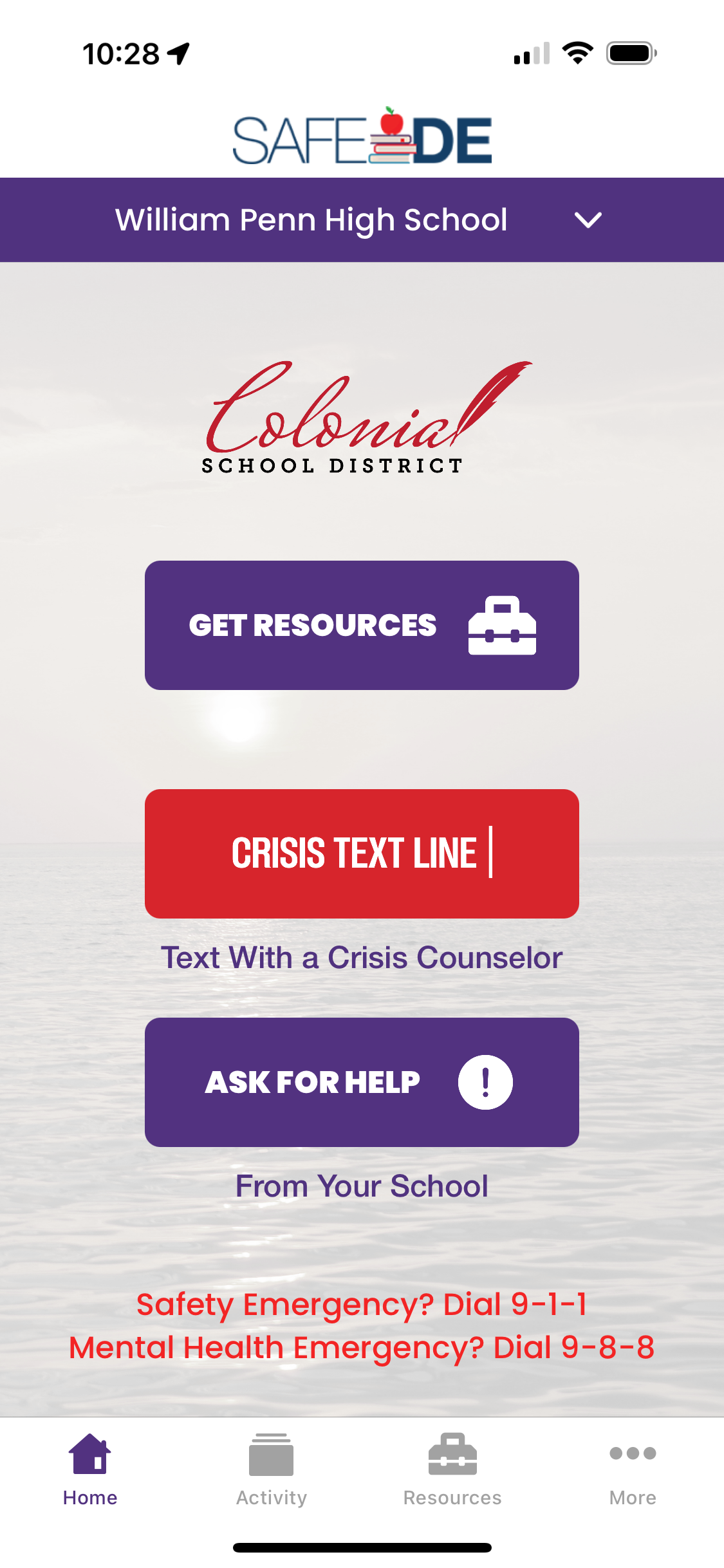 Safe DE Application on an iPhone